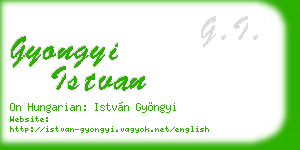 gyongyi istvan business card